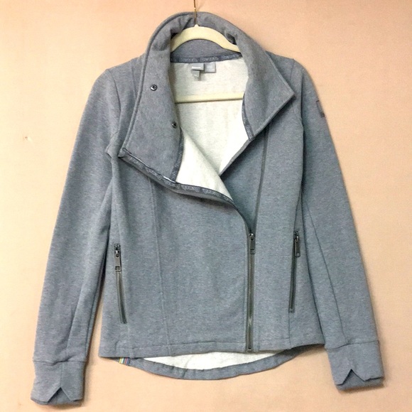 Bench Women’s Light Gray Shawl Collar Zip Up Sweater. Sz S - Picture 2 of 14